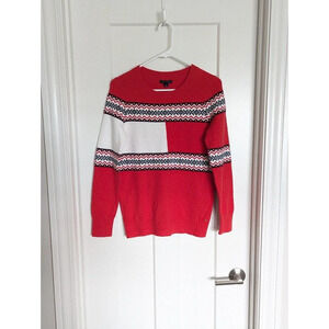 Tommy Hilfiger big flag fair isle holiday sweater M
